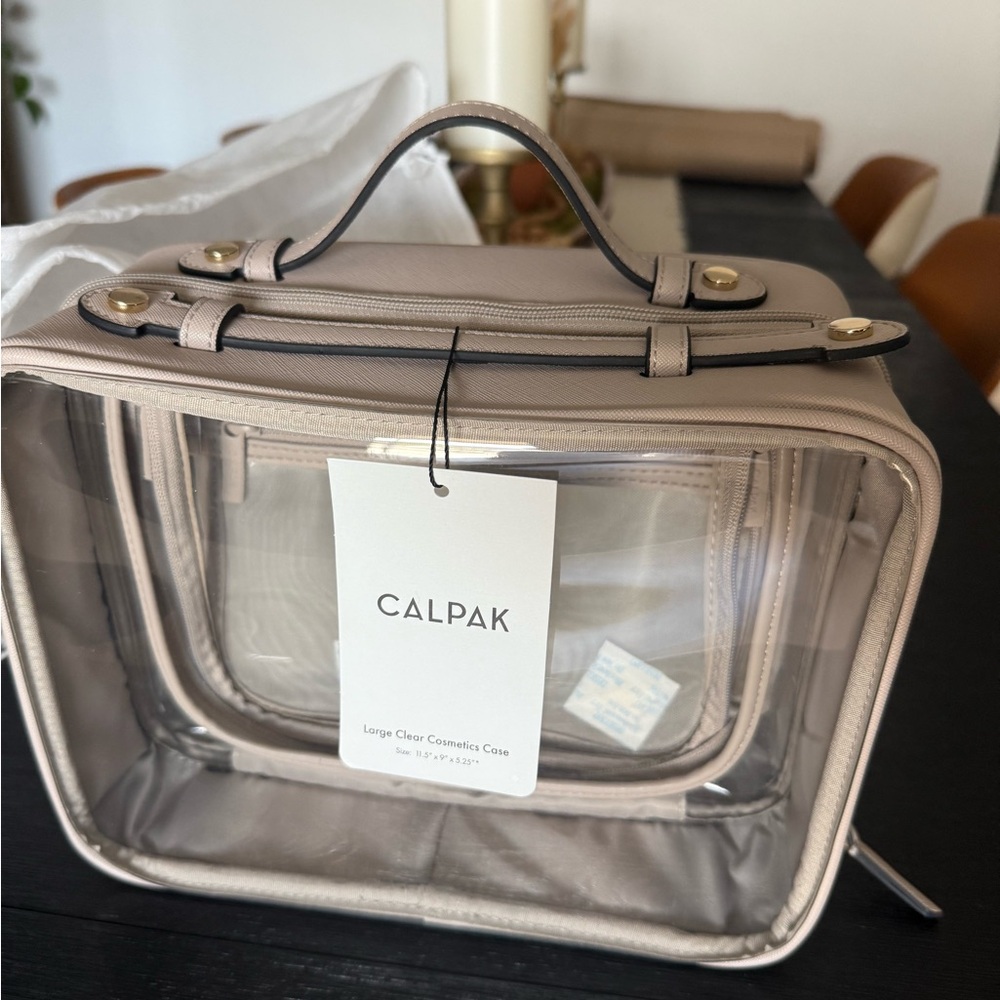 CALPAK Cosmetic Case with Gold Accents
